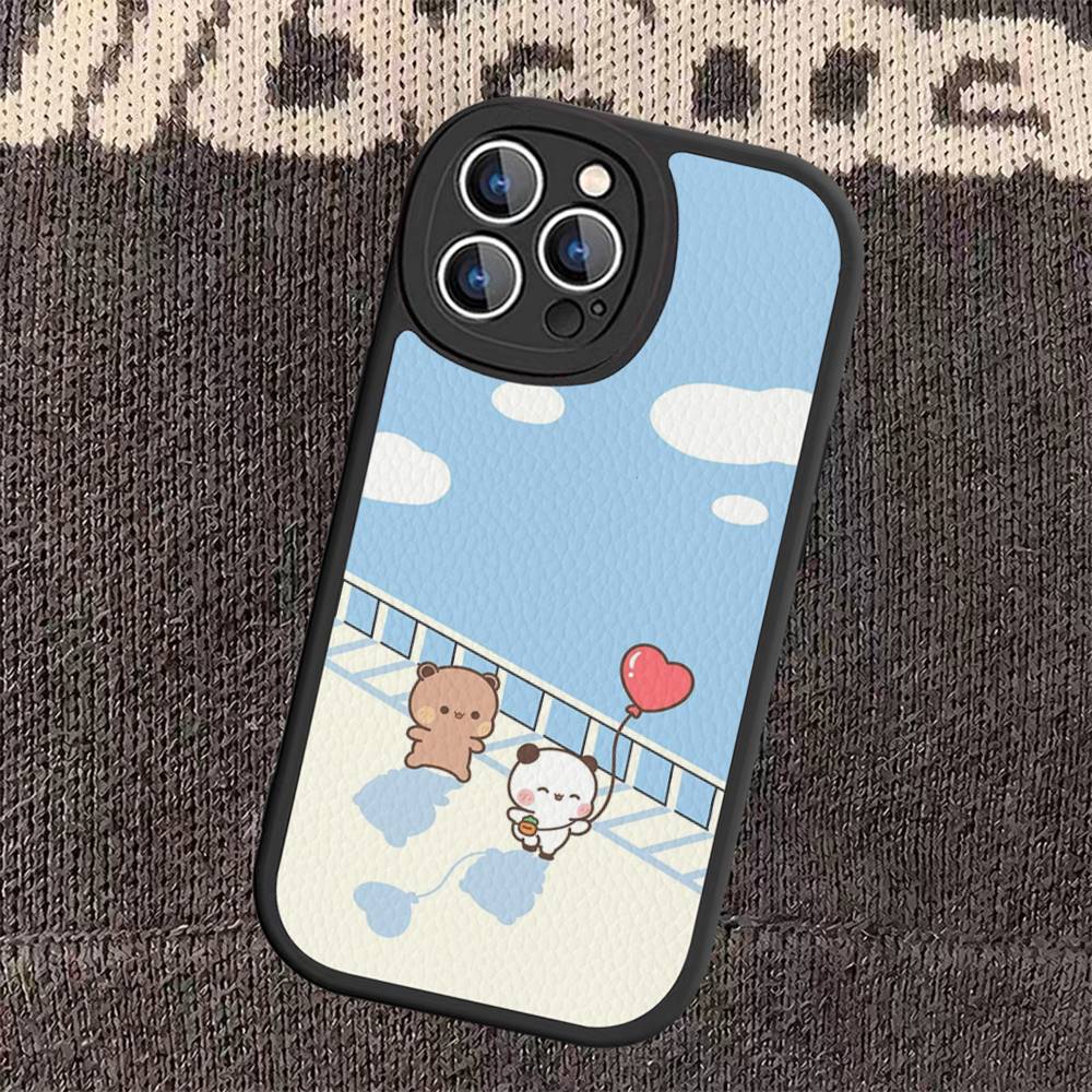 

Cute Cartoon Bubu Dudu Phone Case for iPhone 16 15 14 13 Pro Max 11 12 Plus Leather Silicone Cover iphone 11 pro