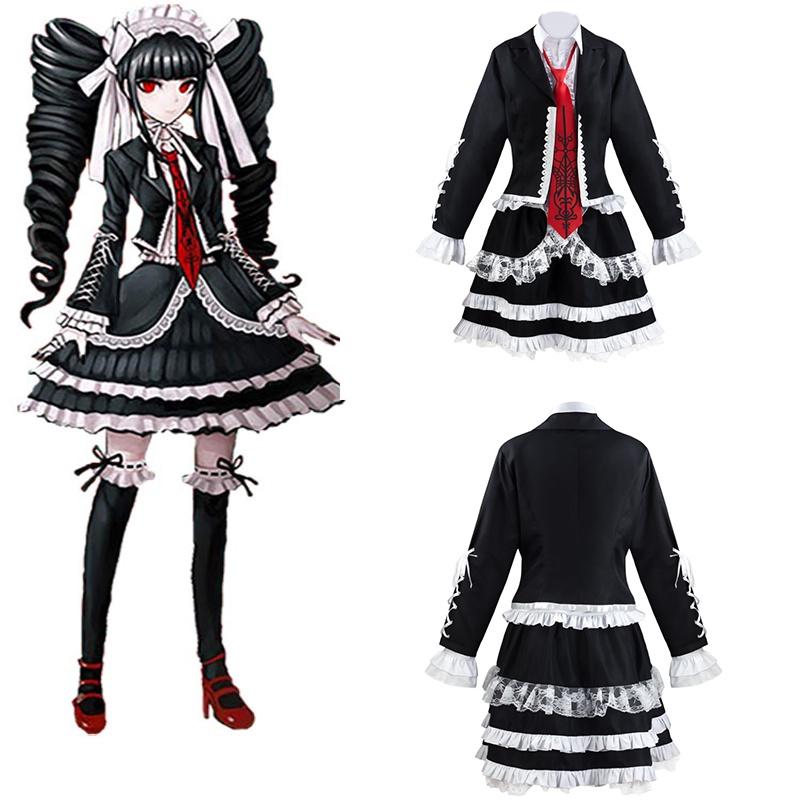 

Danganronpa Новое Аниме Dangan Ronpa Селестия Люденберг Девушка Косплей Костюм Костюм XS чёрный