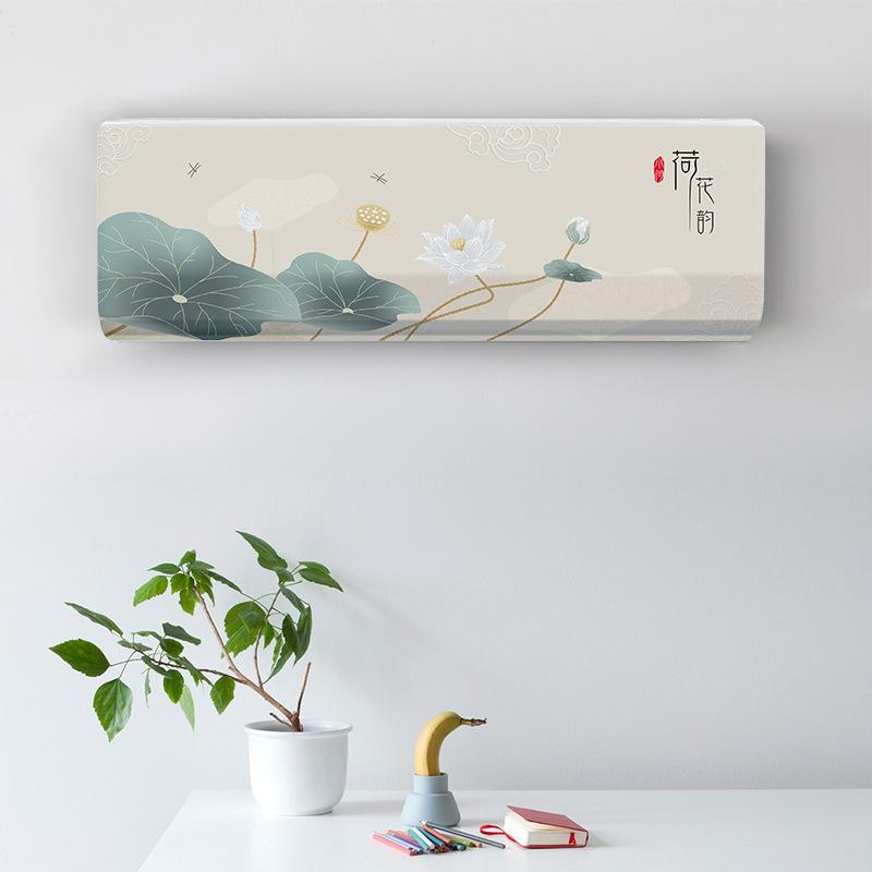 

Printed Air Conditioner Cover Fabric Protective Case Dustproof Hanging Air Conditioning Bedroom Indoor Dust Covers Home Decor 86X23X30cm