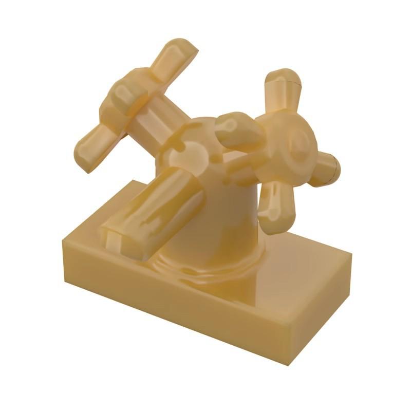 MOC Small Particles 1x2 Double Handle Faucet Building Block Spare Parts (50g) Standard