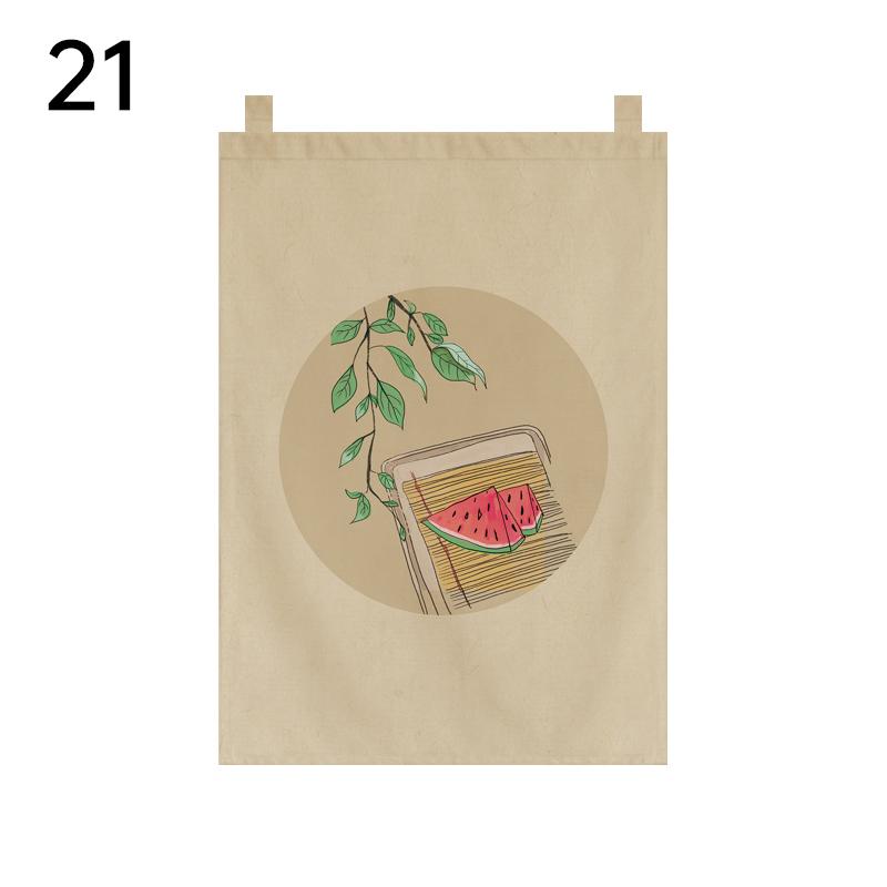 Japanese Short Door Curtain Pastoral Style Sushi Izakaya Kitchen Restaurant Half-curtain Teahouse Tea Room Partition Signboard