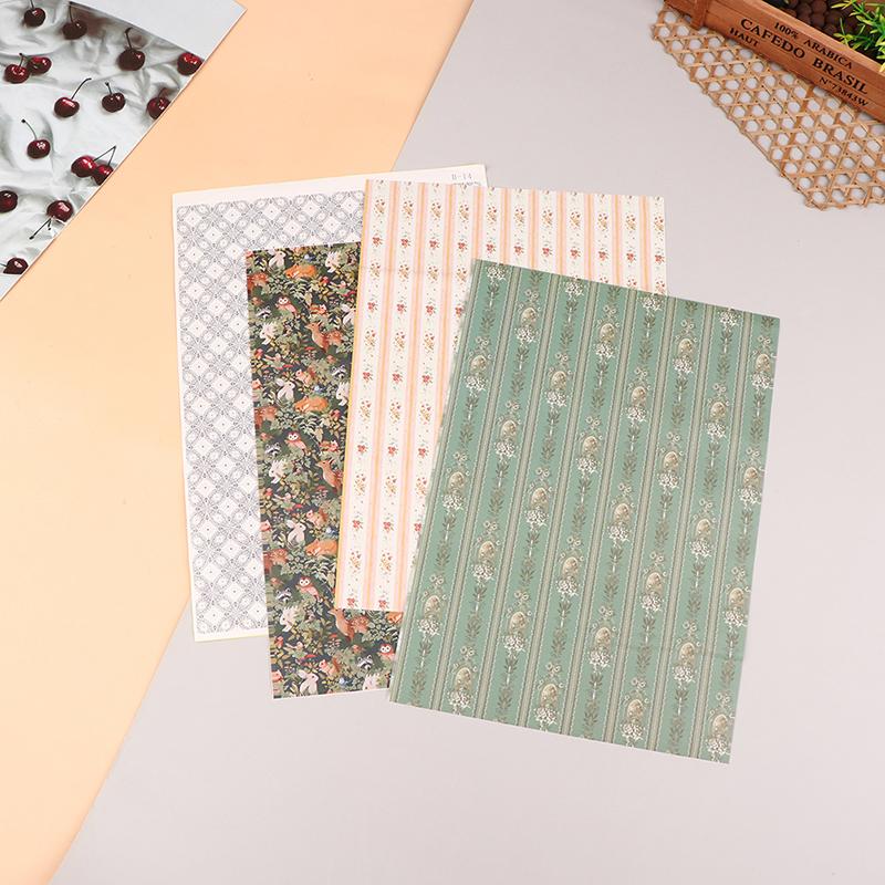 1:12 Dollhouse Sticker Miniature Colorful Wallpaper Background Diy Accessories