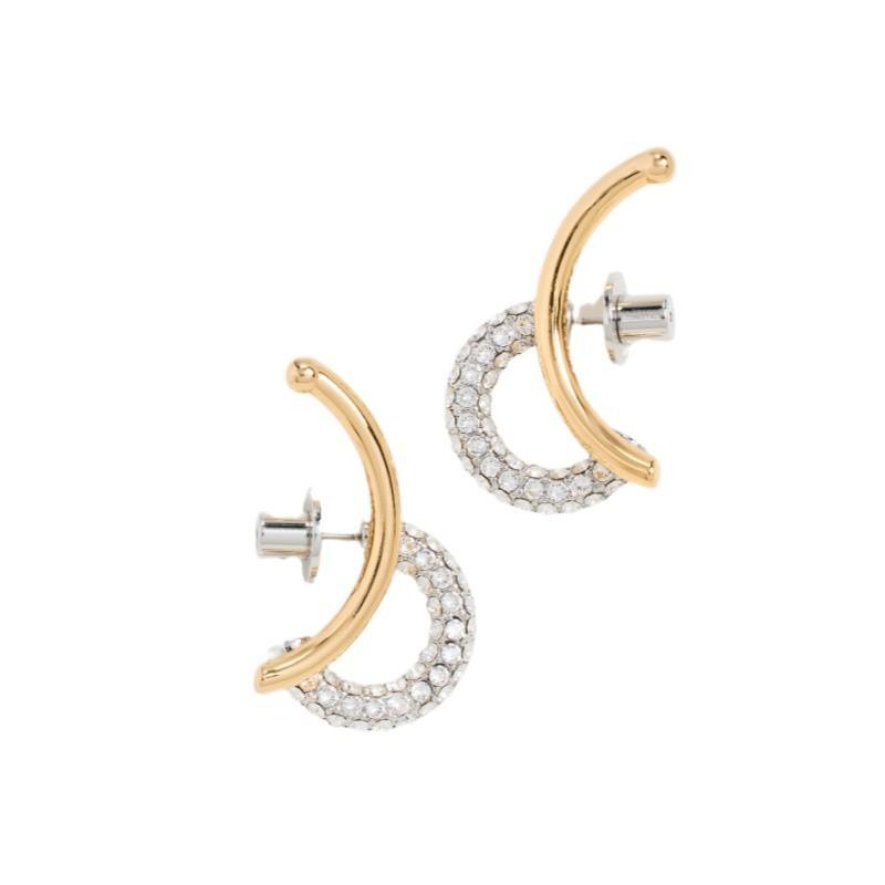 Mode Pendler Muss Einfügen Der Schlichte Ring Mit Diamanten S925 Silbernadel Steckerohrringe, Personalisierte Einzigartige Leichte Luxusohrringe