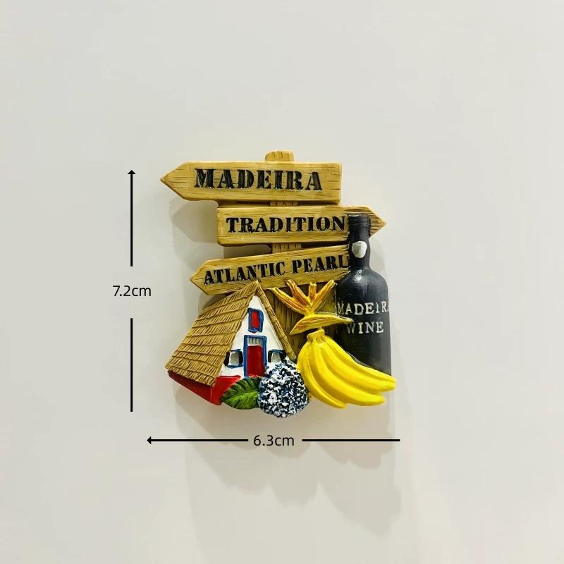 Lisbon Portugal Resin Fridge Magnet Stickers Travel Souvenir Gift Landscape Refrigerator Magnet Home Kitchen Decor