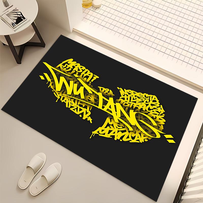 Wu-T-TANG Clans Print Area Rug - Soft,Washable Non-Slip Indoor Mat,Living Room,Home Office Decorative Rug