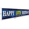 Large Blue Happy 13th Birthday Banner, Huge Teenager Sign, 13th Bday Sign for Yard Garden, 13 Year Old Blue Birthday Party,13 Bday Party Photo
