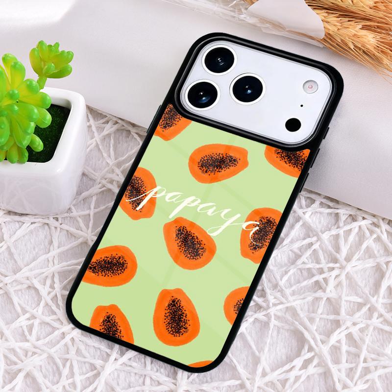 Avocado Pear Papaya Fruit Phone Case for iPhone 17 Air 16 15 11 12 14 13 Pro Max Shockproof Cover