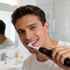 Saky Sonic Electric Toothbrush with Smart Zone Adjustment for Adults, Electric Toothbrush, 5 Modes, 2 replacement brush heads, T2 Black