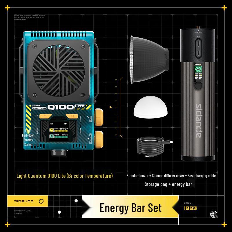 

Stand Q100Lite 100W Portable Dual-Color Temperature LED Photography Light
