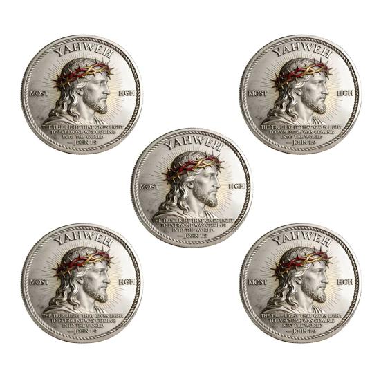 1/2/3/5 st Kristna Jesus Utmaningsmynt Dubbelsidigt Krigare Riddare Bön Tro Token Dekoration Samlare Historiker Souvenirmynt Religiös Gåva