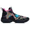 LiNing Air Raid Cushioning Anti-Slip And Wear-Resistant Support Mid-Top Basketball Shoes Black Multicolor ABPR067-2
