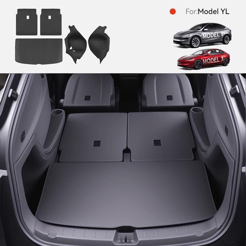 YZ For Tesla Model YL Juniper Trunk Mat Cover Nappa Leather All Weather Anti-scratch Full Coverage Trunk Liner Accessories 2026