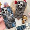 Super Cool Black Graffiti For iPhone 17 16 15 11 12 13 14 Pro Max Plus Pro Corrugated Translucent Back Phone Cover