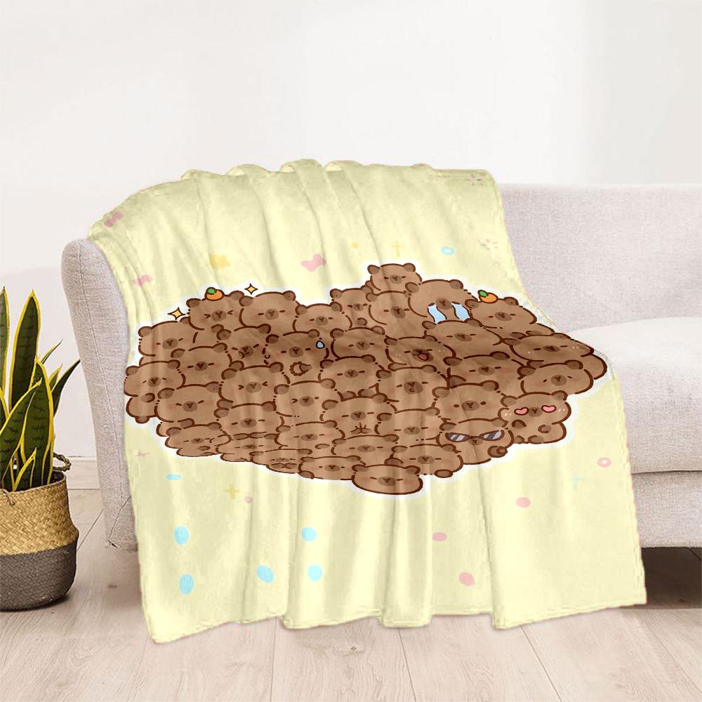 1pc Heart Shaped Bears Blanket Comfortable Soft Lightweight Perfect for Travel Camping Picnics Sofa Office bedroom Gift for Friends