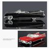 1/24 Cadillac Eldorado Vintage Retro Spielzeug für Kinder Diecast Metall Miniaturmodell Rückzugsantrieb Sound & Licht Sammlung Geschenk Jungen