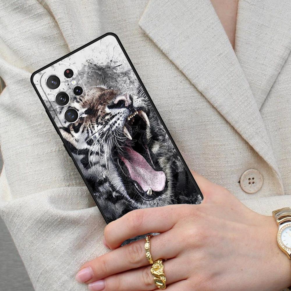 Tiger Face Cell Phone Case for Samsung Galaxy S26 Ultra S25 S24 S23 S22 S21 S20 Note10 Cover