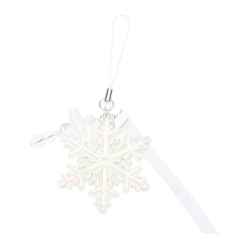 Christmas Keychain Detachable Snowman Snowflake Phone Lanyard for Fashion Lovers