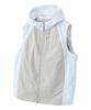 Raiment Curved Raglan Hooded Vest Zip-Up_Light Gray