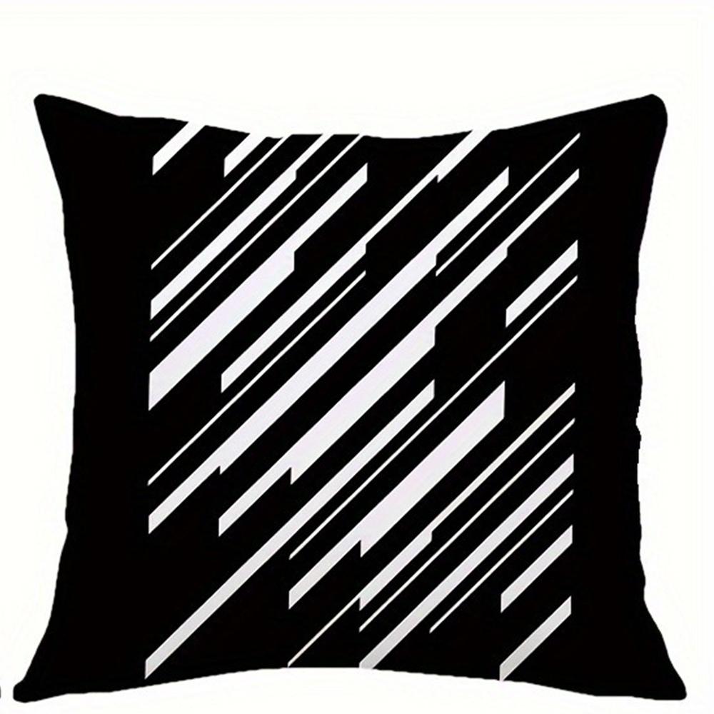 

Line Geometric Decorative Pillow Cover Super Soft Polyester Material Living Room Sofa Back Car Pillow Cover Home Decoration 16x16in 40x40cm