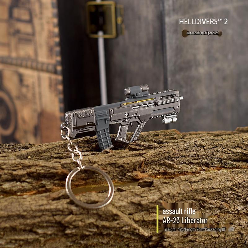 Helldivers 2 Soldier R-36 Breacher Metal Model Keychain Pendant