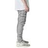Męskie Jeansy Slim Fit Modne Proste Spodnie Codzienne