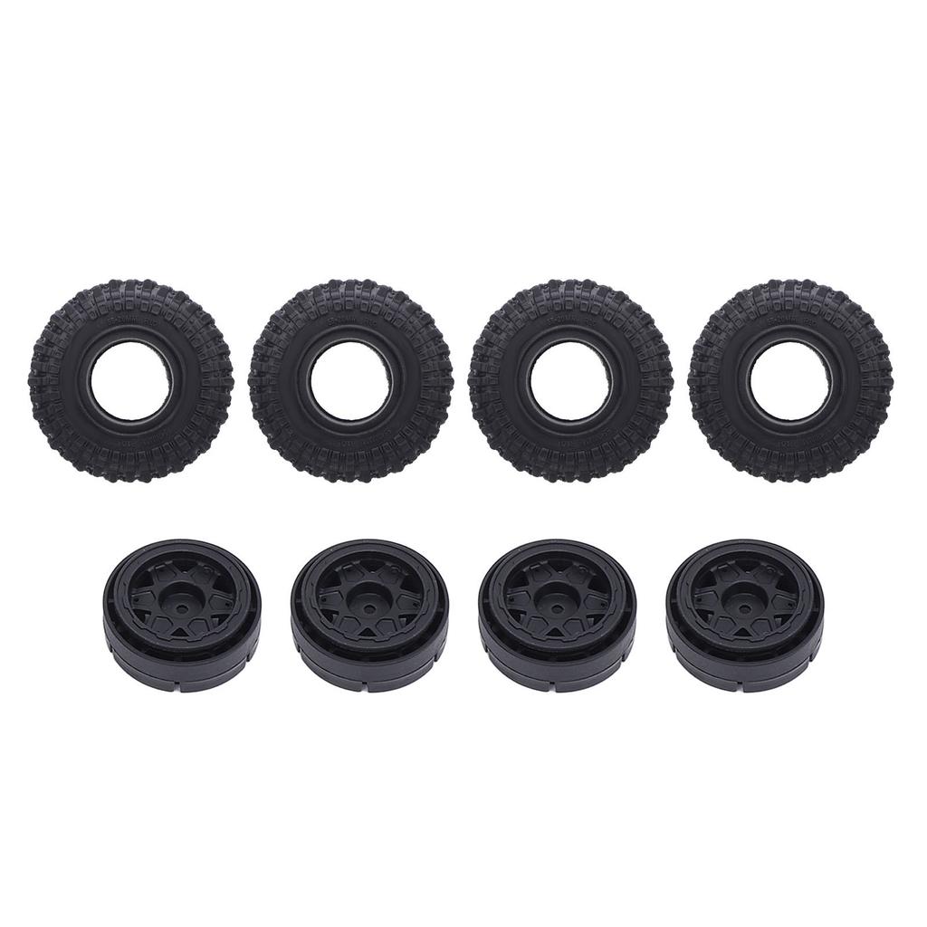 RC-Auto-Reifen Erhöhte Stabilität Abriebfest RC-Kunststoff-Reifensatz mit Radnabe für Axial SCX24