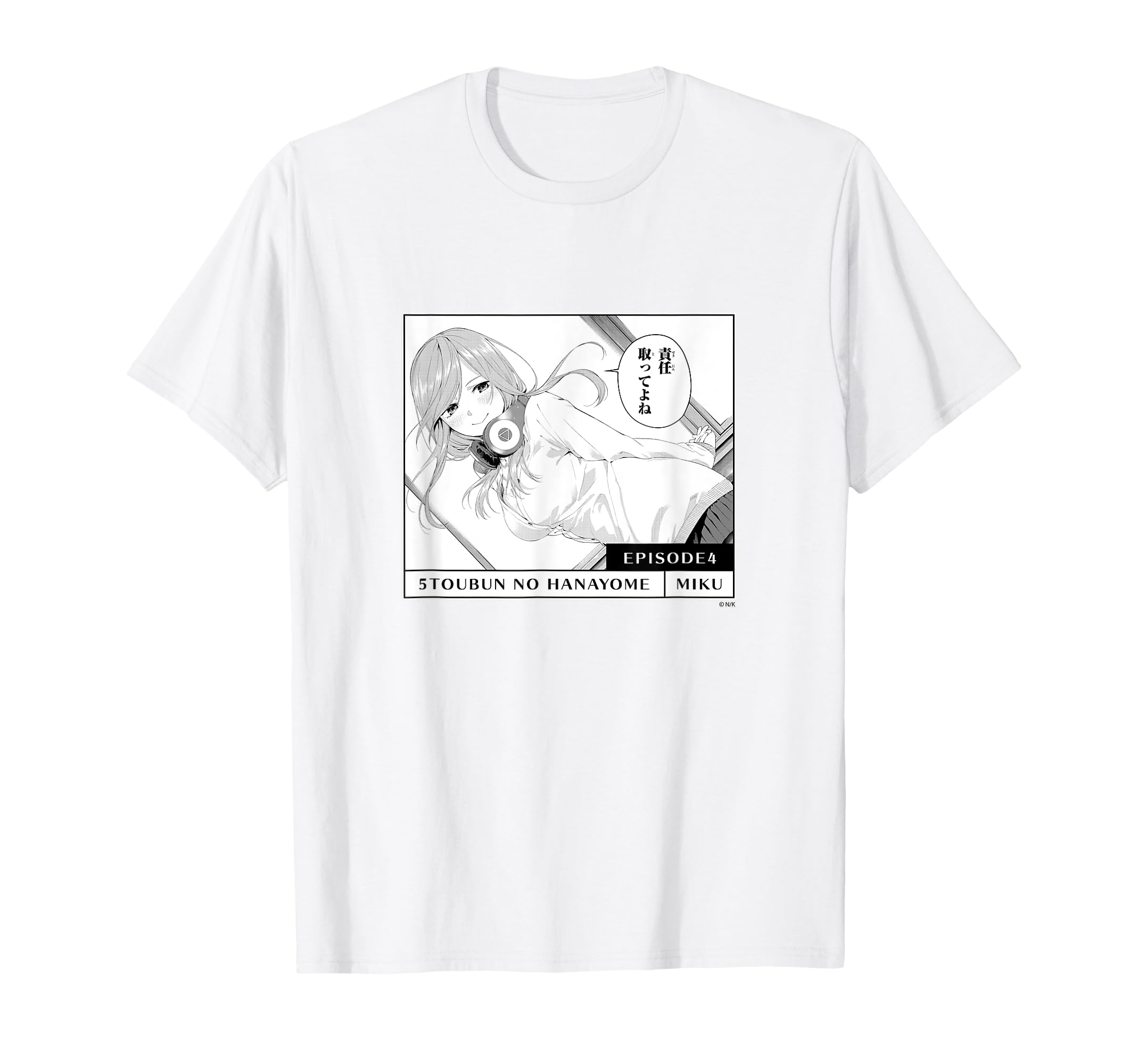 

The Quintessential Quintuplets Miku [Official Merchandise] ep.4 Take Responsibility T-shirt чёрный
