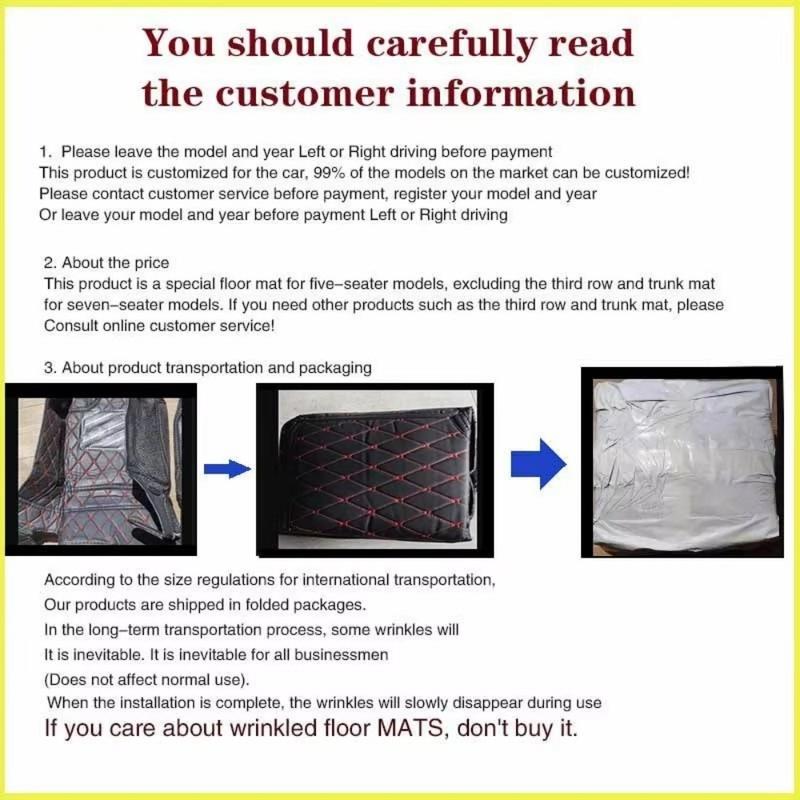 Floor Mats For BMW X5 F15 2013 2014 2015 2016 2017 2018 Year Full Coverage Floor Mats Luxury Floor Liners Auto Parts