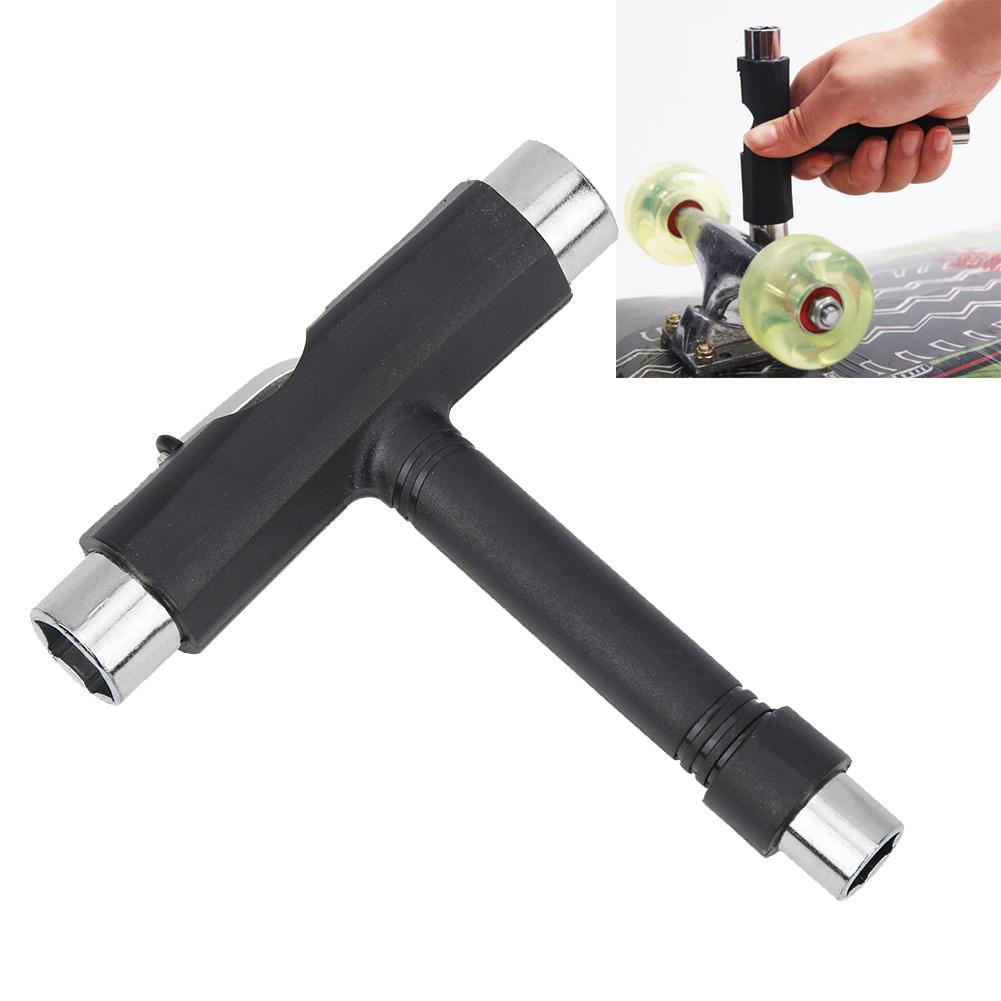 Professional Skateboard Tool Kit Multipurpose LT Type Wrench Five Functions Black