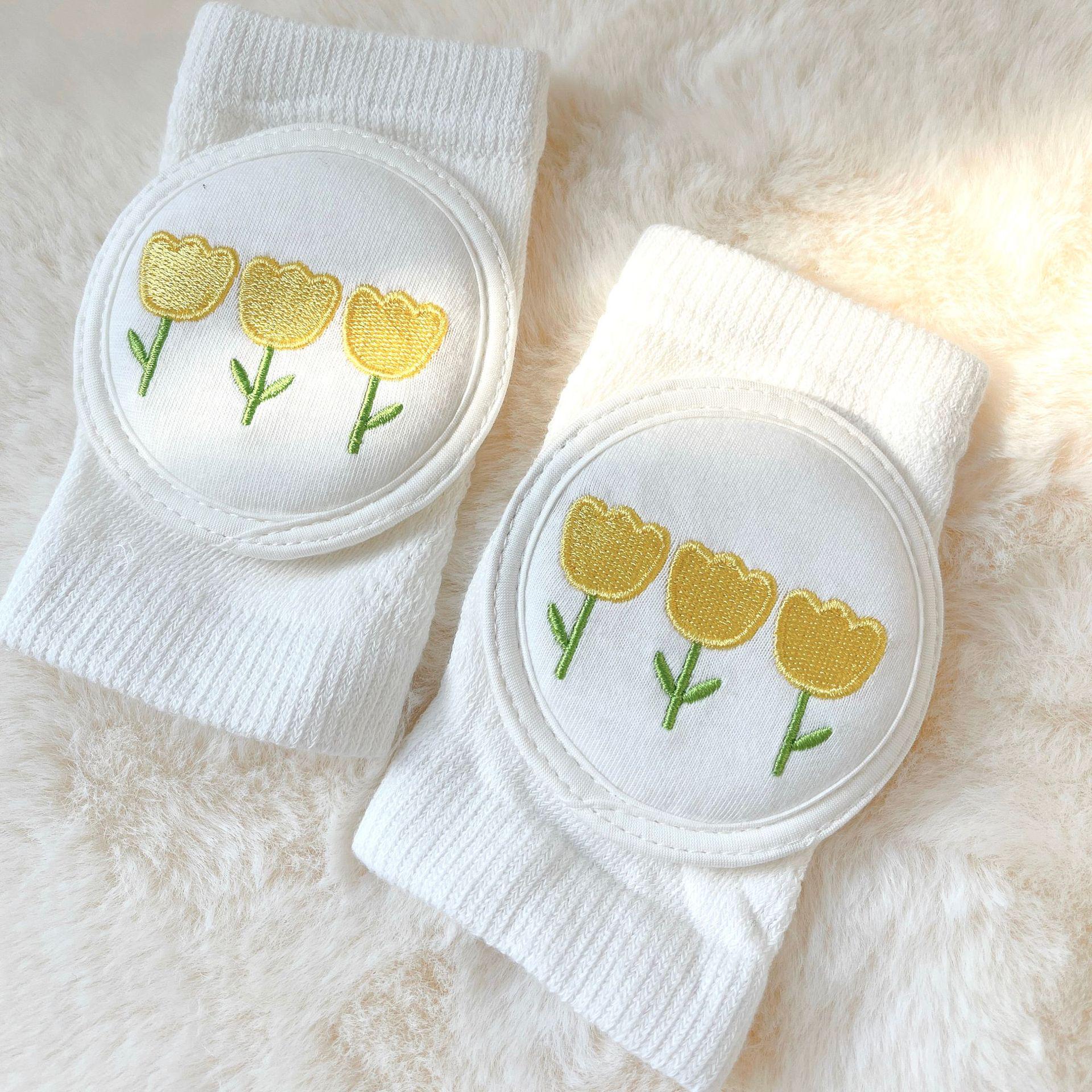 

2025 Summer Pure Cotton Baby Knee and Elbow Pads for Crawling and Walking 0-2 Years Old