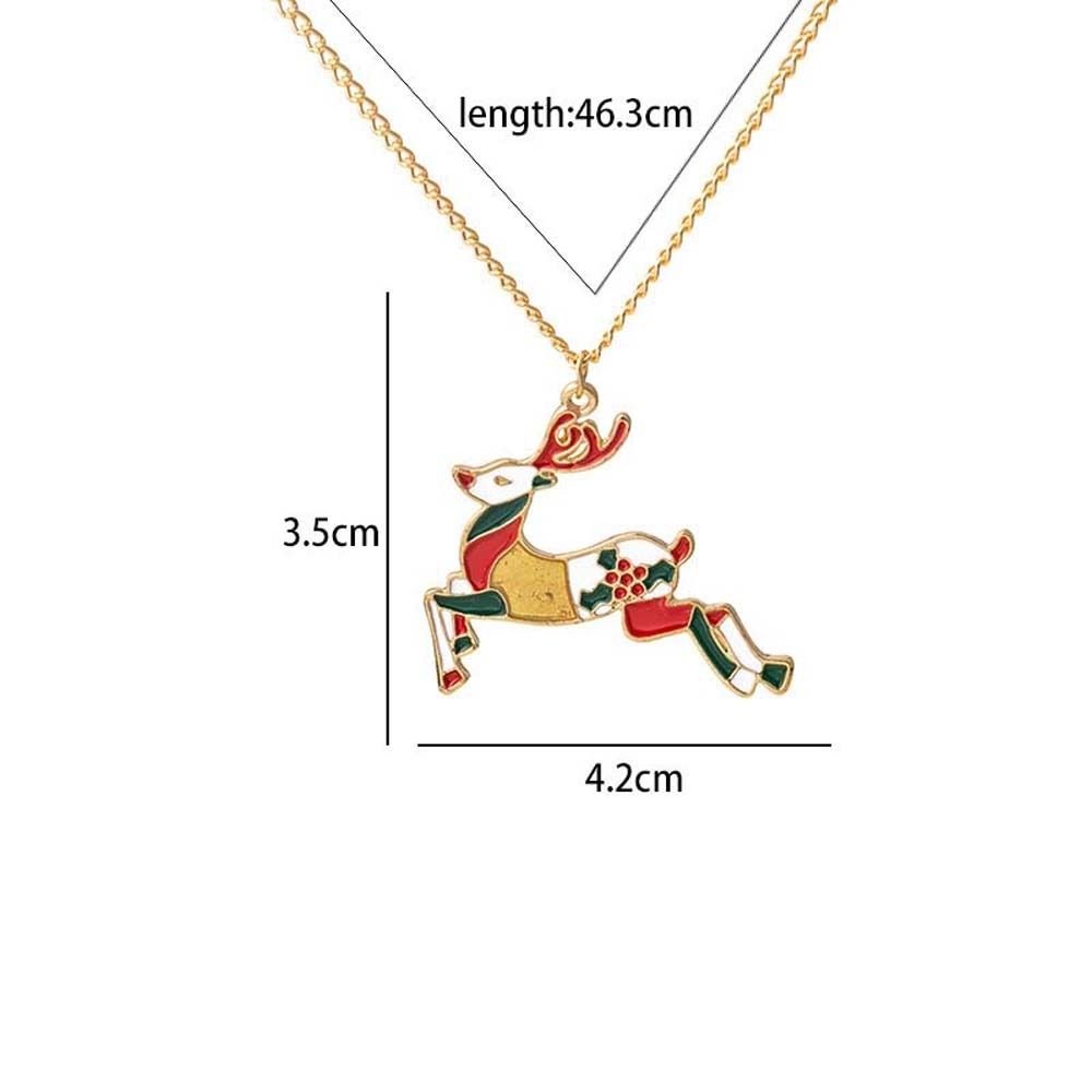 Claus Merry Christmas Clavicle Necklace Women Pendant Necklace Snowman Choker Christmas Necklace