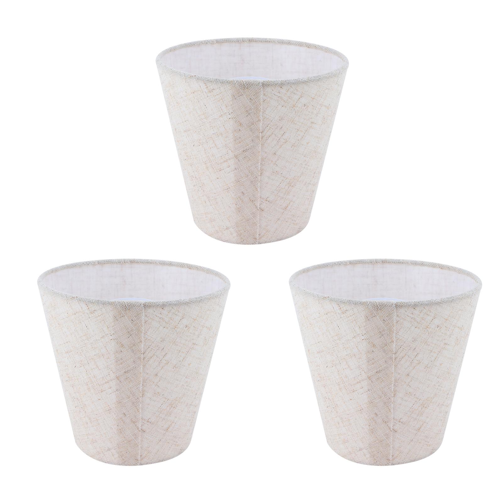 

3PCS Linen Cloth Lamp Shade E14 Meson Lampshade for Candle Chandelier Hotel KTV Decor