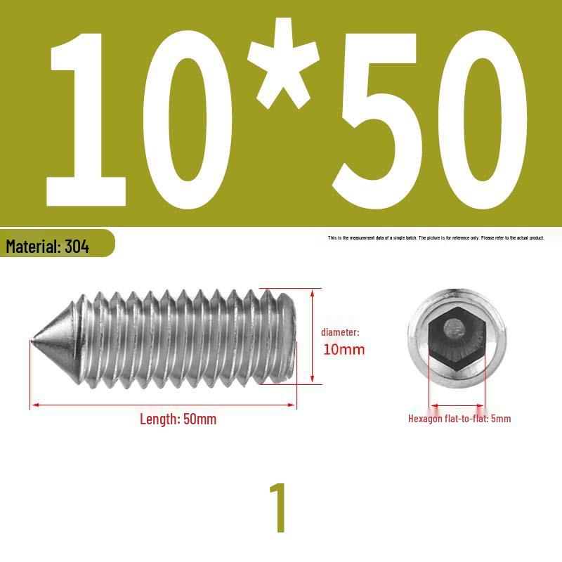 12.9 Edelstahl 304 Innensechskant Kegelspitze Gewindestift M2/M3
