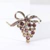Stylish And Fresh Alloy Rhinestone Grape Brooch Exquisite And Versatile Women'S Suit Cardigan Corsage Jewelry Pin
