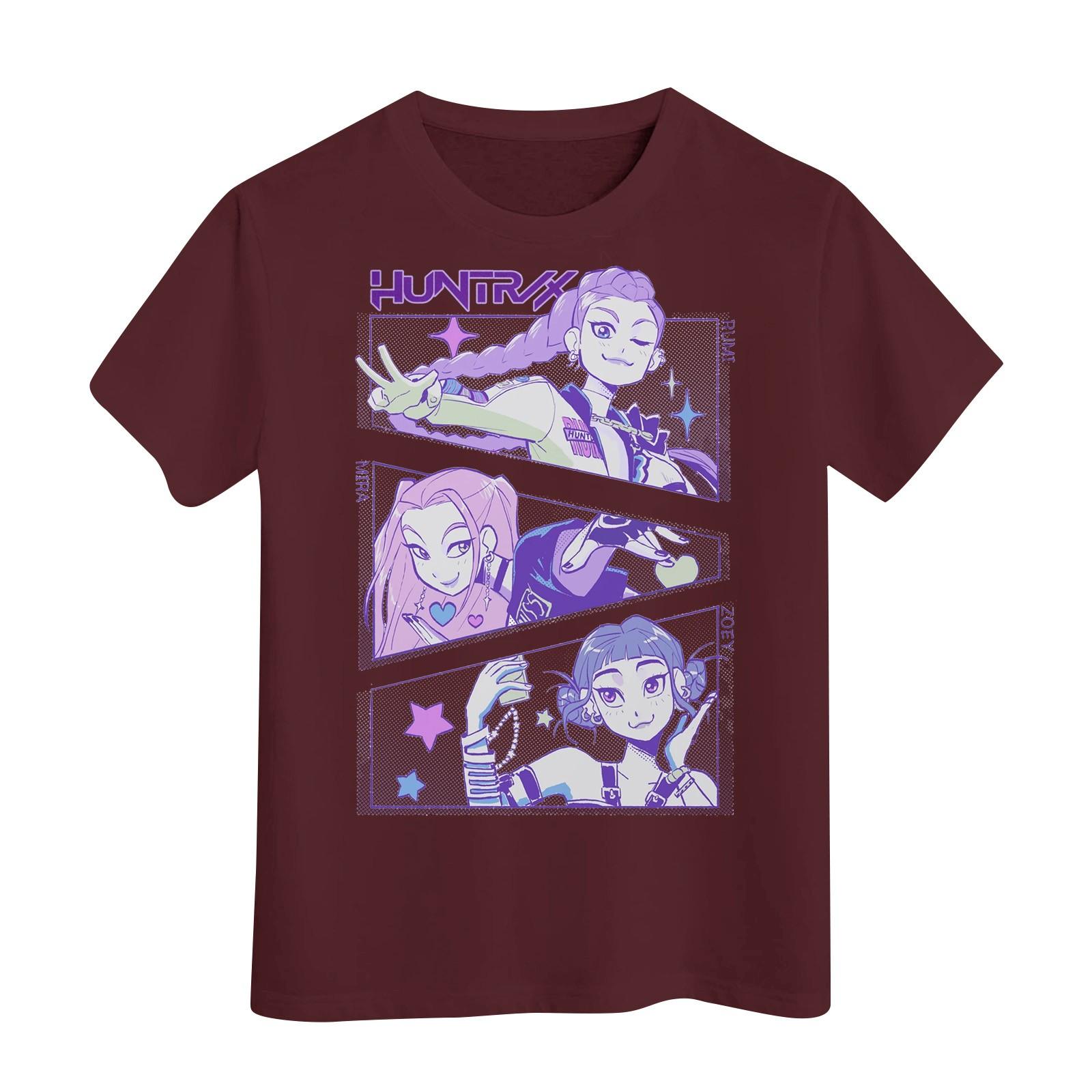 

Футболка с короткими рукавами и круглым вырезом для мальчиков и девочек 100 винный