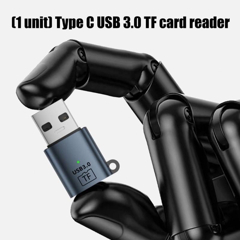 Universal Type C USB3.0 TF Card Reader With Metal Housing For Smartphones And Computers Fast Data Transfer