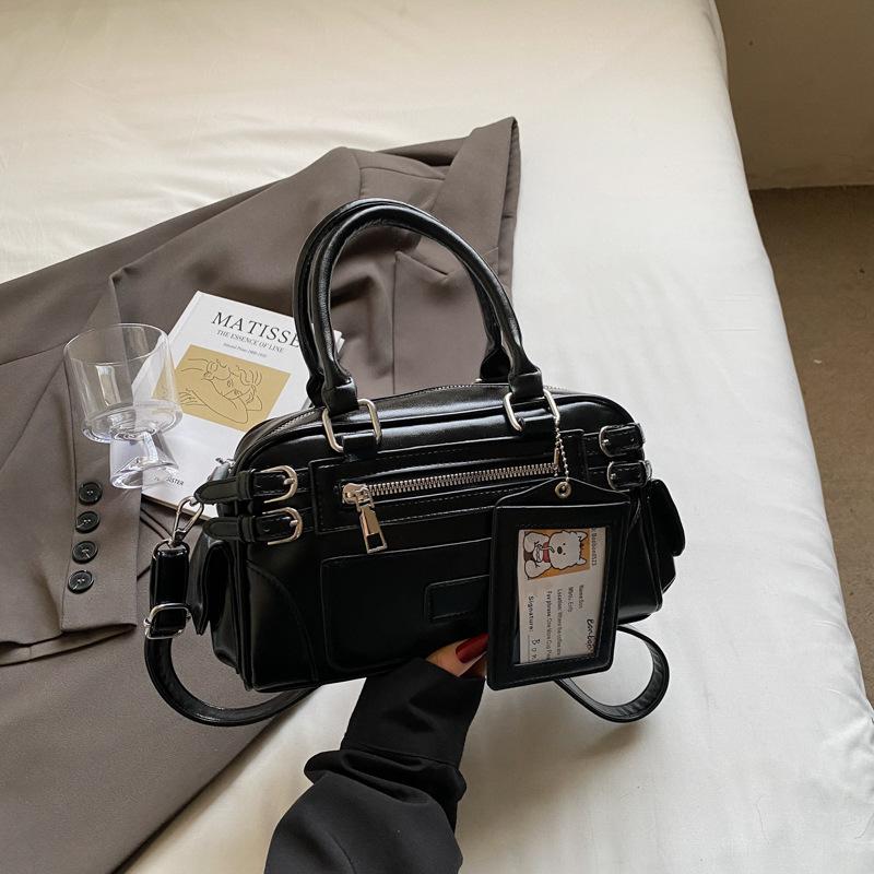 

Stylish Design Glossy PU Sqeare Shoulder & Crossbody Bags Solid Zipper Trendy Designer Style Handbags for Women