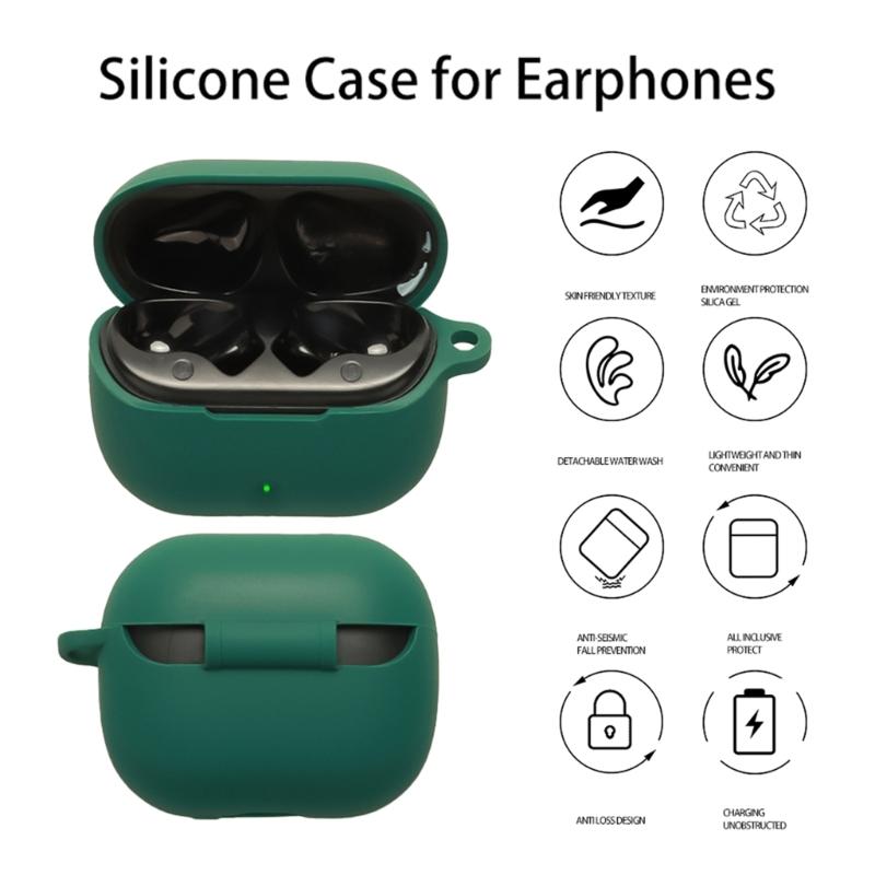 Soft Silicone Case Cover for Dedicated Earphone Case Secure Grip Easy Access Scratches Resistant Housing Skin