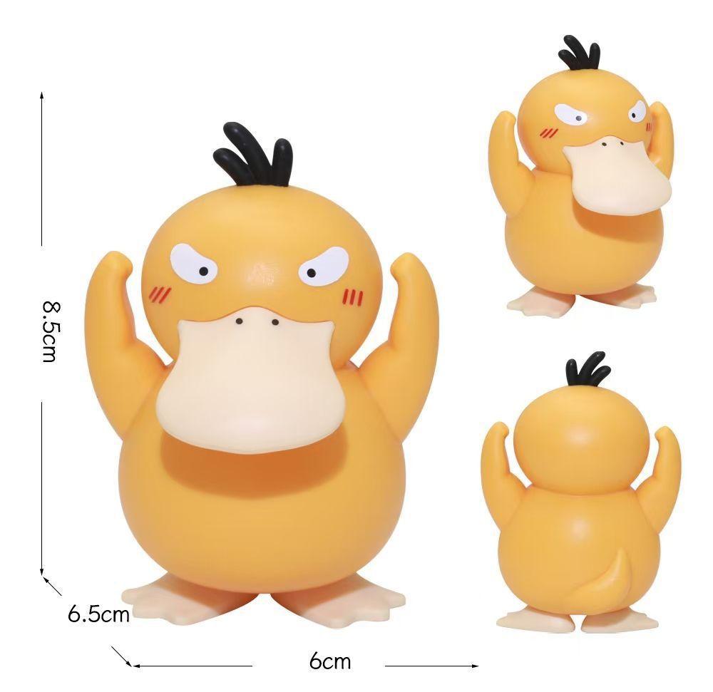Pokemon Psyduck Figure Anime Peripheral Cute Duck Handmade Model Desktop Decoration Car Ornament Collect Toy Doll Gift PVC Kid Friendly Entertaining