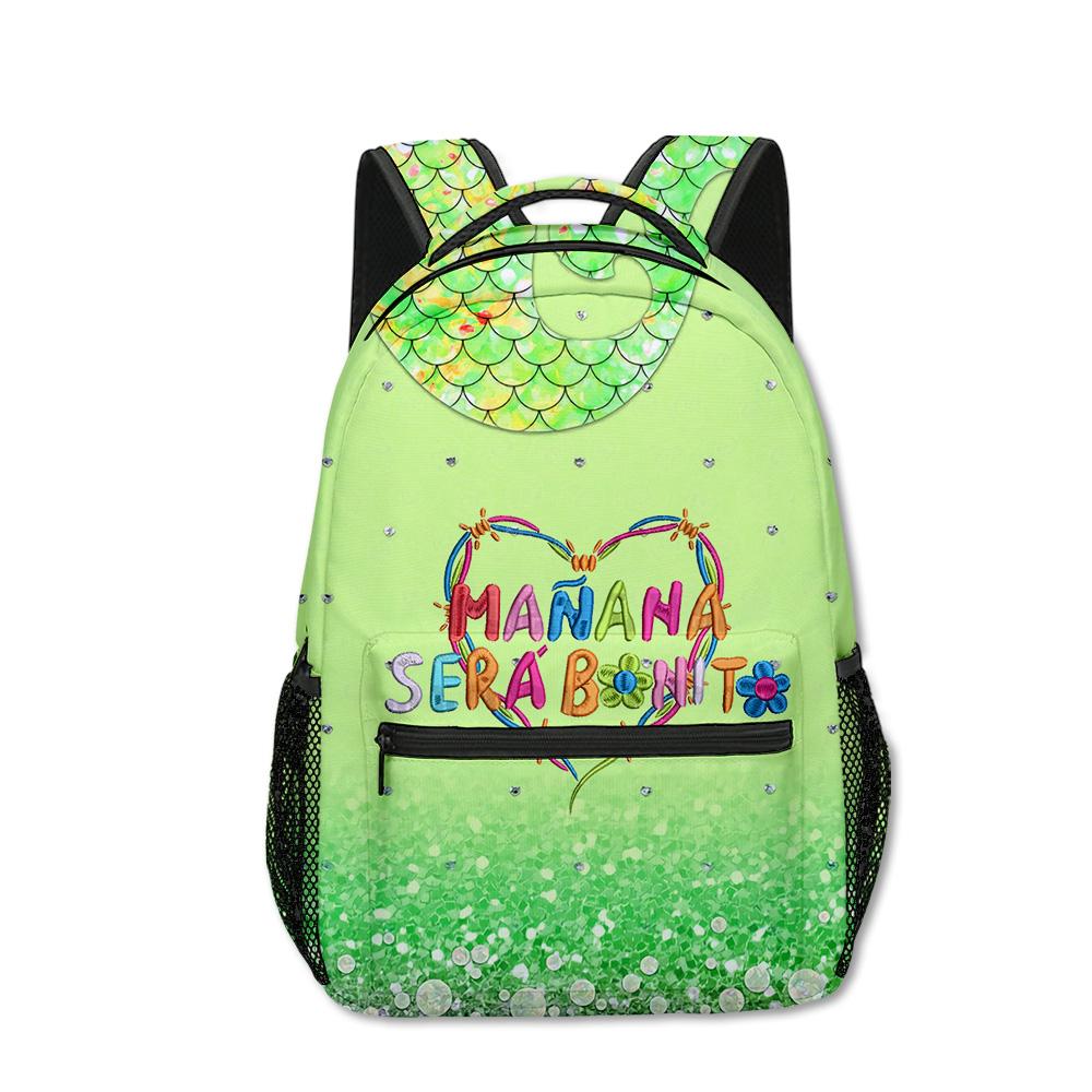 Classic Novelty Manana Sera BonitoI Student Bookbag Notebook Backpacks 3D Print Oxford Waterproof Boys/Girls Travel Backpacks