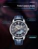 OCHSTIN Men's Skeleton Mechanical Watch - Genuine Leather, Waterproof, Fashionable Business Casual Wristwatch