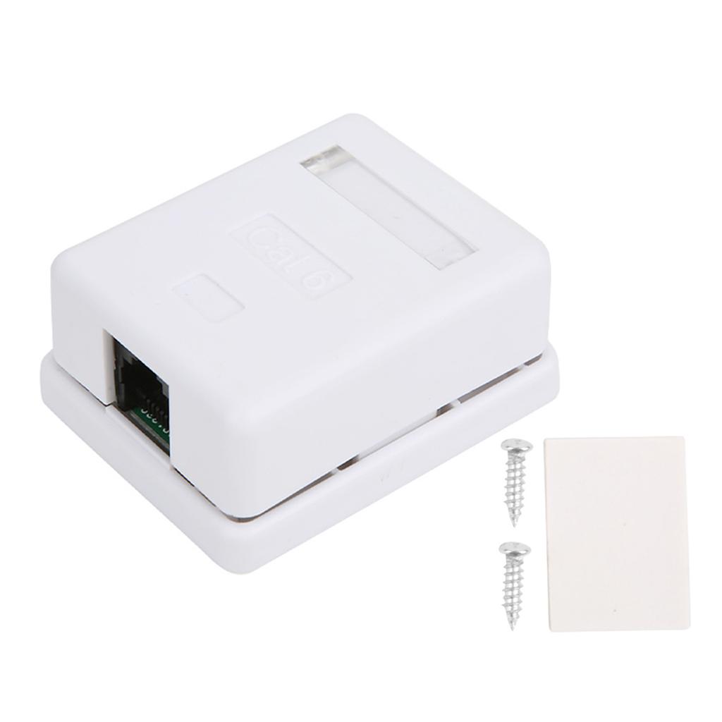 2Pcs RJ45 Surface Mount Box Cat6 Single Port Desktop Information Network Junction Boxes