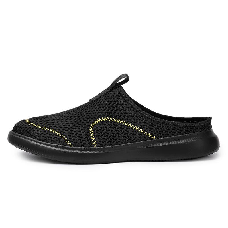 

2024 новые мужские туфли сетчатые туфли летние модные туфли сетчатые туфли ленивые туфли спортивная обувь покрытие для ног сетчатые повседневные полупара 39 чёрный