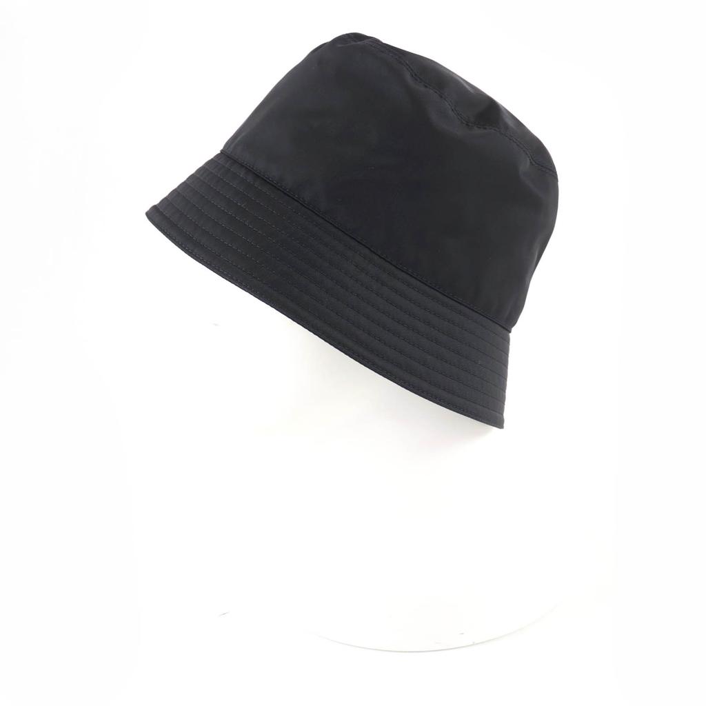 Excellent PRADA hat RE-NYLON Triangle with logo Bucket black Women S 1HC137 Used