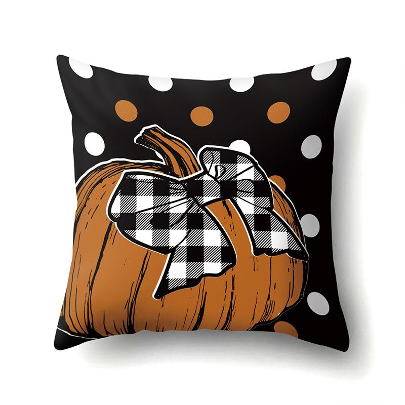 Thanksgiving Pillowcase Blessing Maple Leaf Pumpkin Sofa Cushion Cover Office Home Living Room Pillowcase