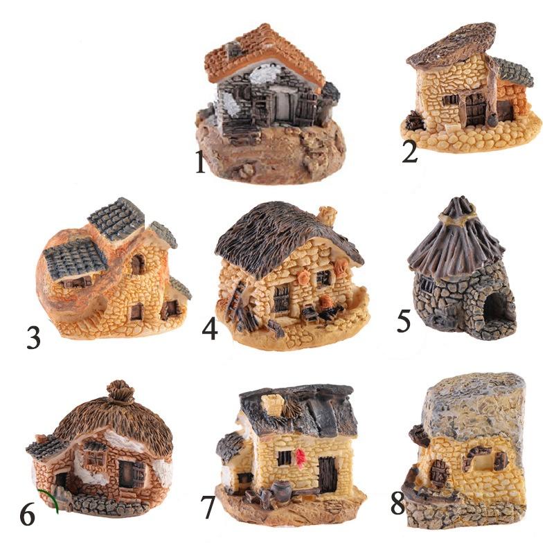Style Mini 8 Small House Cottages Diy Crafts Figure Ornament Landscape Garden