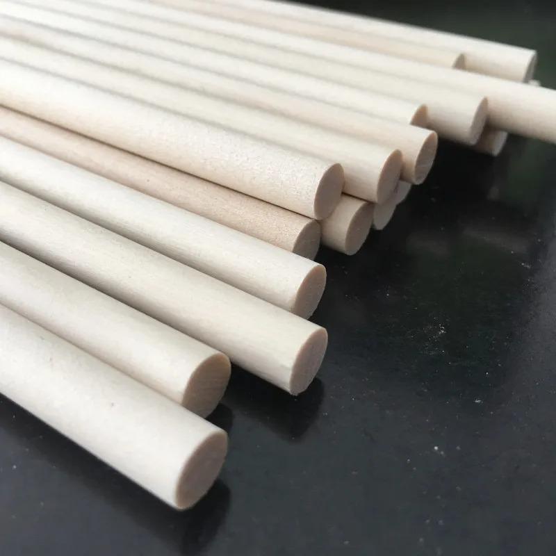 10pcs Unfinished Hardwood Craft Wood Sticks Wand Making Sticks Wooden Dowel Rods Wood Dowels for Crafts and DIY