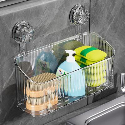 Punch-Free Wall-Mounted Bathroom Storage Rack: Toothbrush & Toothpaste Holder with Suction Cup