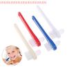 1 Pcs Double Head Manual Toothbrush Portable False Teeth Cleaner Denture Care Supply In Blue Red White Colors