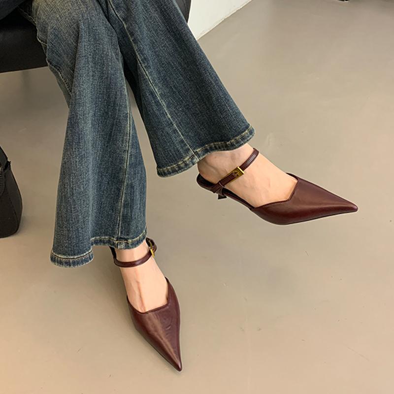 Fashion Summer Cover Toe Women Slippers Fashion Singbacks Mules Shoes Ladies Elegant Thin Heel Stripper Party Sandalias